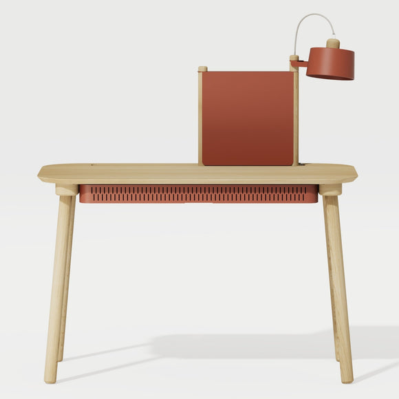 Bureau, tiroir, séparateur & lampe by Eléonore - DIZY design