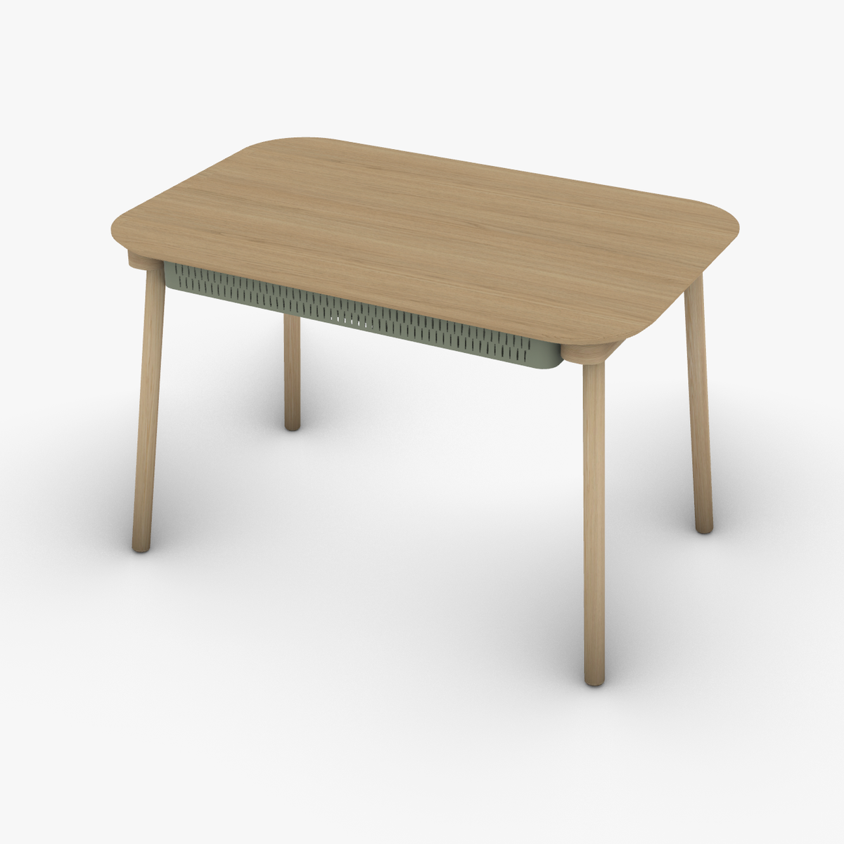 Table de repas design avec 2 tiroirs en bois certifié