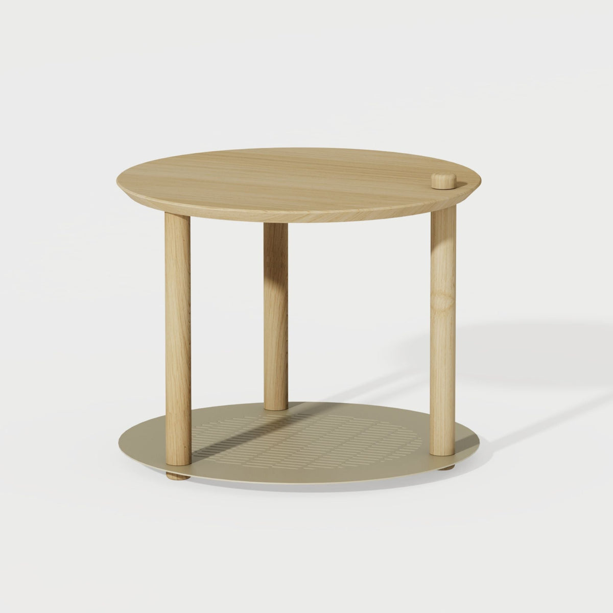 Table d'appoint ronde éco-responsable - Table basse duo de plateau